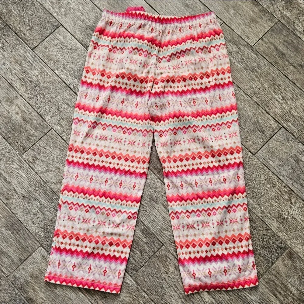 Sleep Chic Faire Isle Nordic Print Fleece PJ Pants and Socks Set Size XL